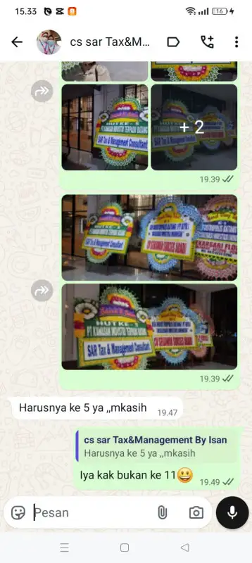 Testimonial papan bunga BULUNGAN